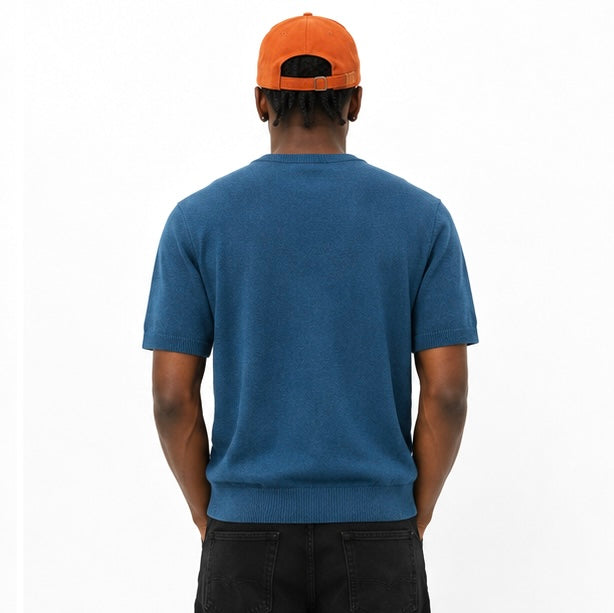 Fine Gauge Knit T-Shirt – Teal