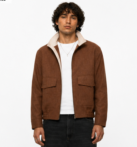 Zip Utility Jacket – Brown