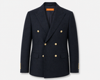 Double-Breasted Tailored Blazer – Navy