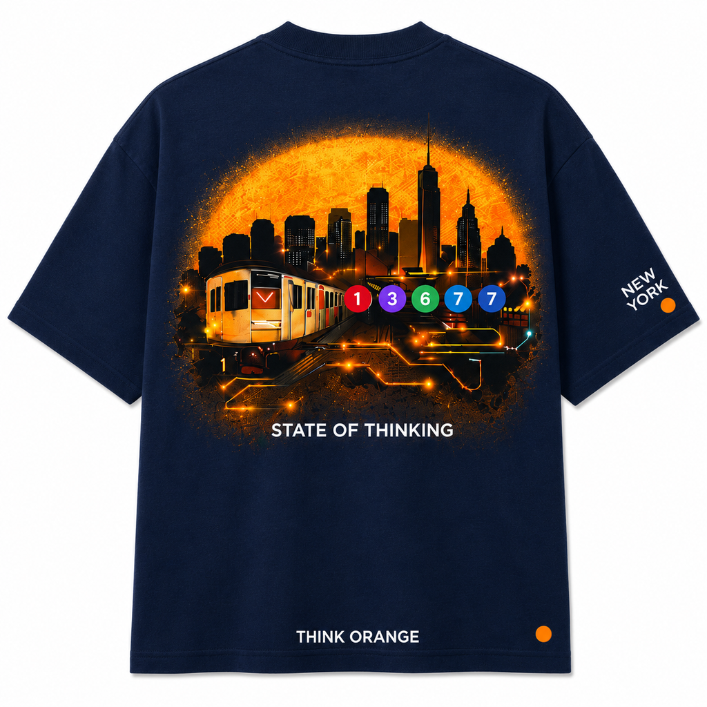 Signature Tee New York State of Thinking - Navy Blue