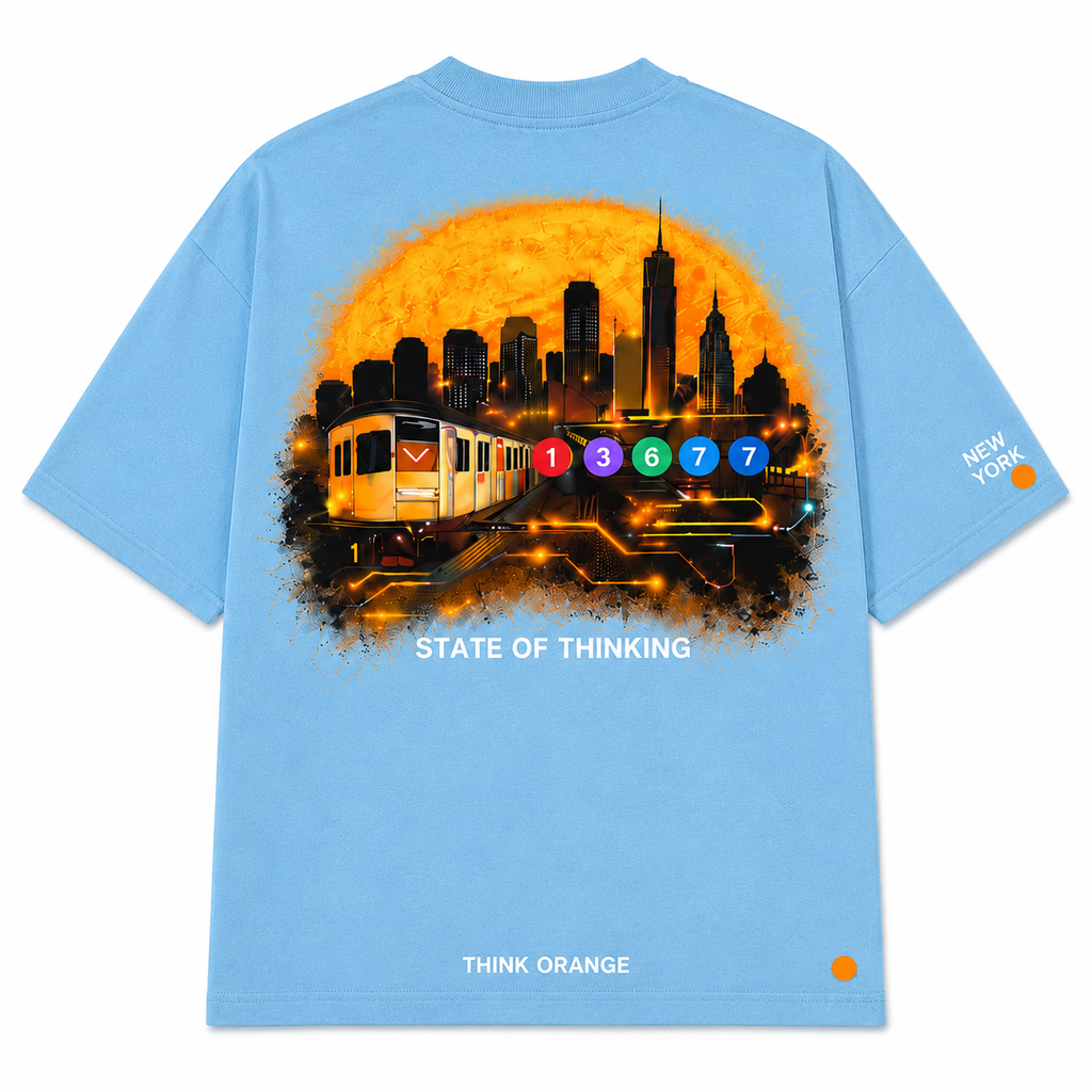Signature Tee  New York State of Thinking - Light Blue