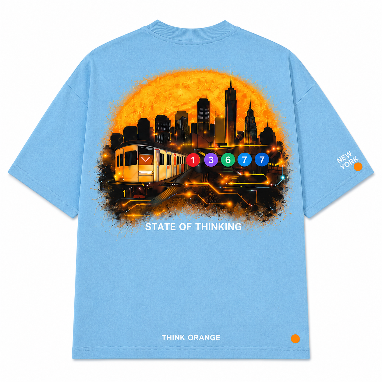 Signature Tee  New York State of Thinking - Light Blue