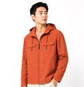 Lightweight Hooded Set Jacket - Rust