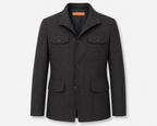 Tailored Utility Blazer Jacket – Navy