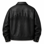 Signature Leather Zip Jacket  New York State of Thinking