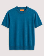 Fine Gauge Knit T-Shirt – Teal