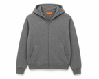 Fine Knit Zip Hoodie – Grey
