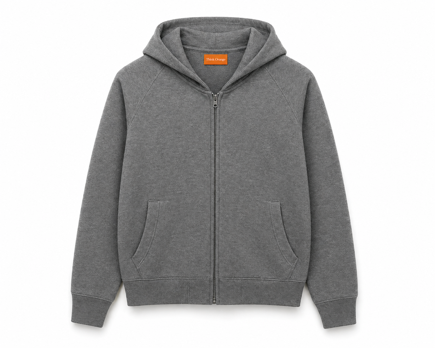 Fine Knit Zip Hoodie – Grey