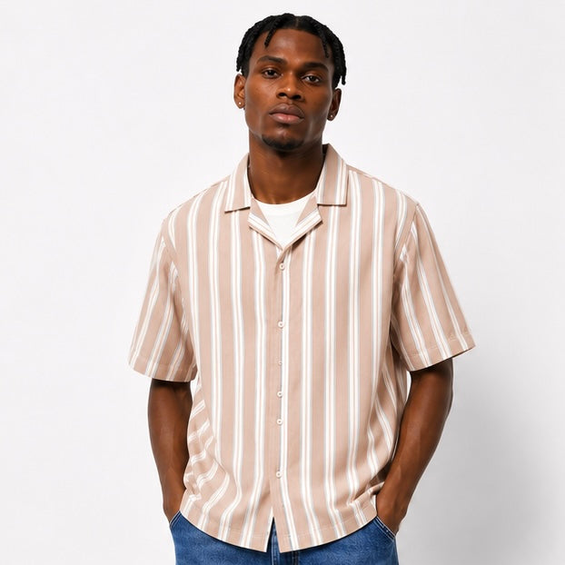 Vertical Stripe Short Sleeve Shirt – Multi