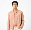 Textured Overshirt – Peach