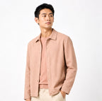 Textured Overshirt – Peach