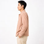 Textured Overshirt – Peach