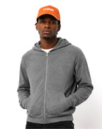 Fine Knit Zip Hoodie – Grey
