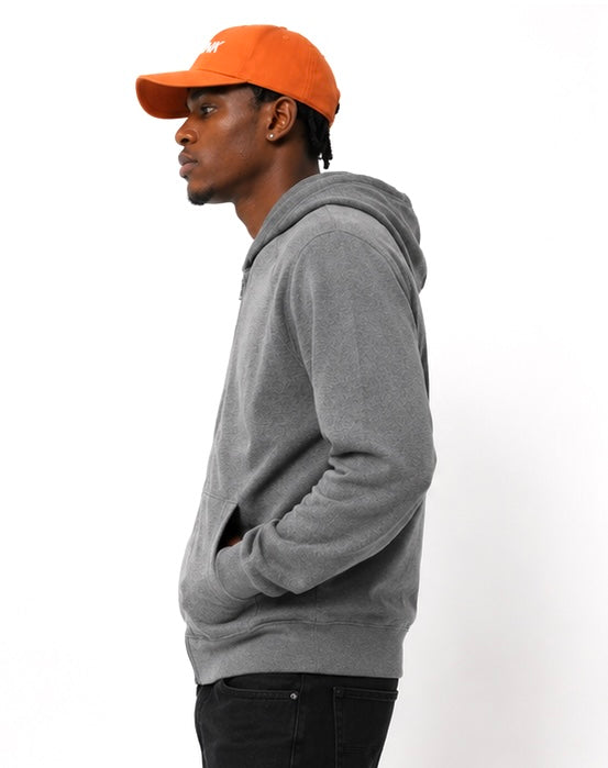 Fine Knit Zip Hoodie – Grey