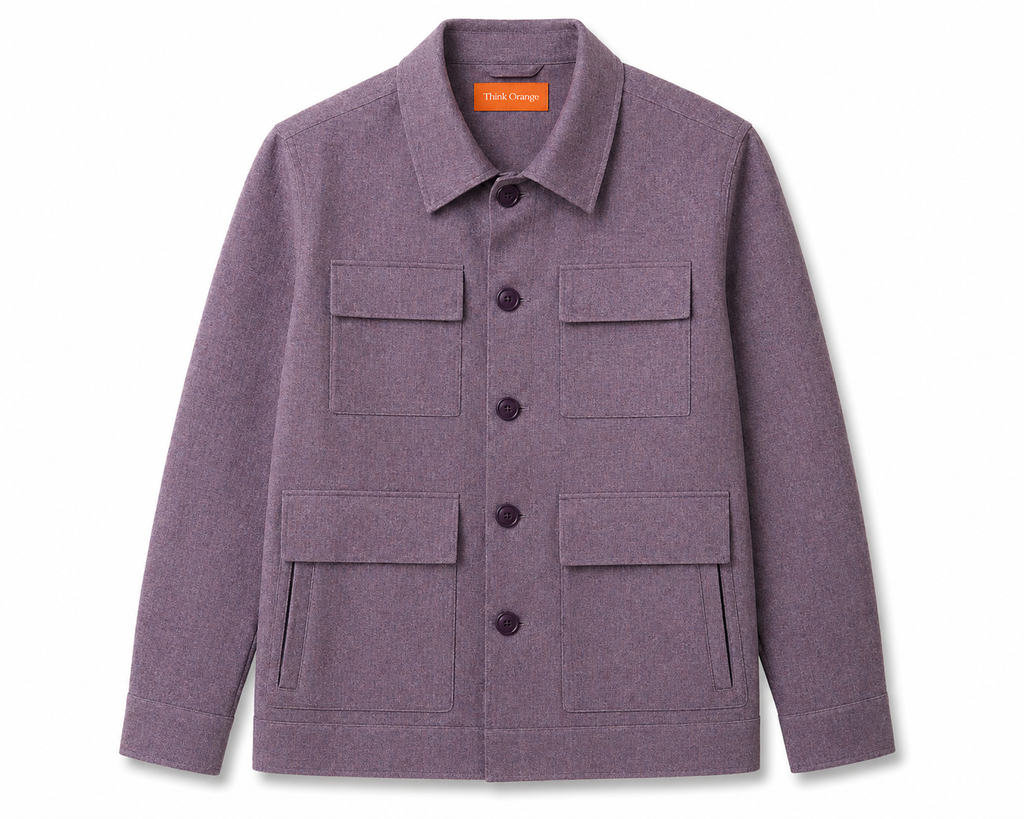 Tailored Utility Jacket – Plum