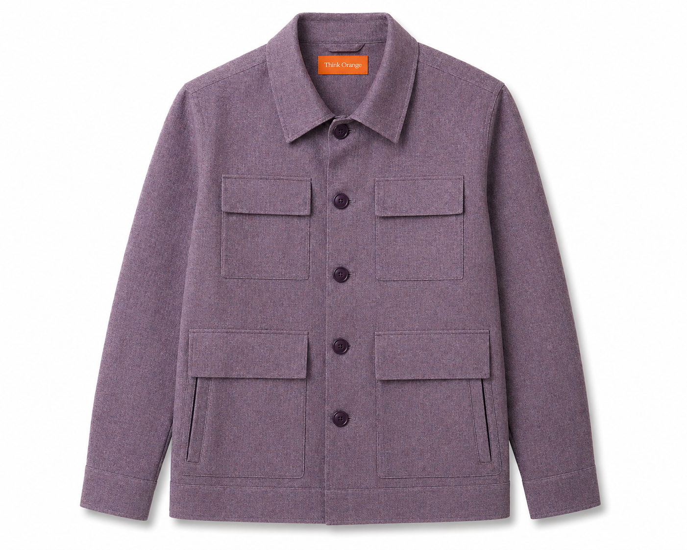 Tailored Utility Jacket – Plum