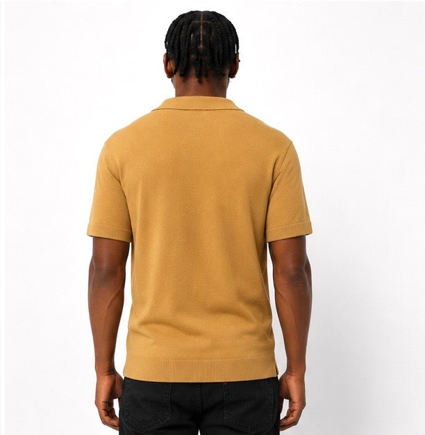 Mustard Short Sleeve Polo Shirt