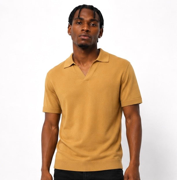 Mustard Short Sleeve Polo Shirt