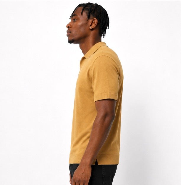 Mustard Short Sleeve Polo Shirt