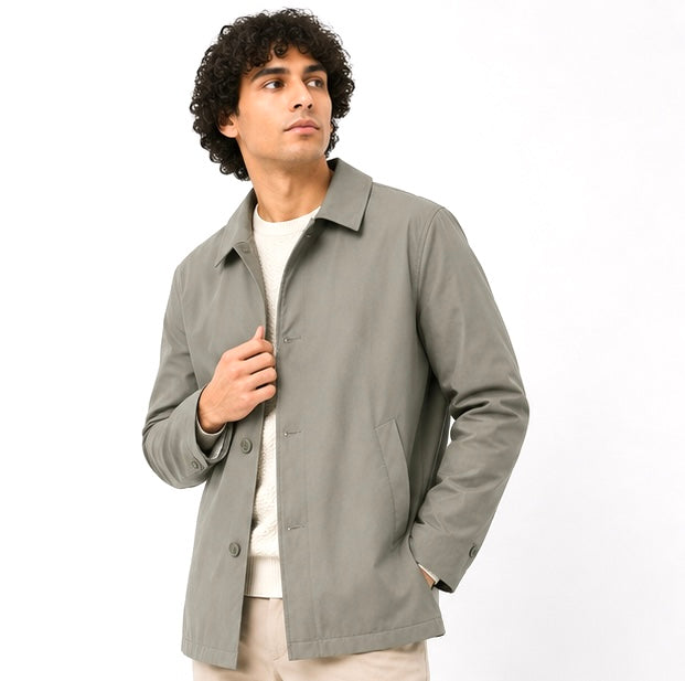 Lightweight Technical Long Coat – Light Khaki