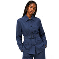 Belted Structured Jacket – Navy