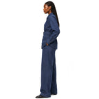 Belted Structured Jacket – Navy