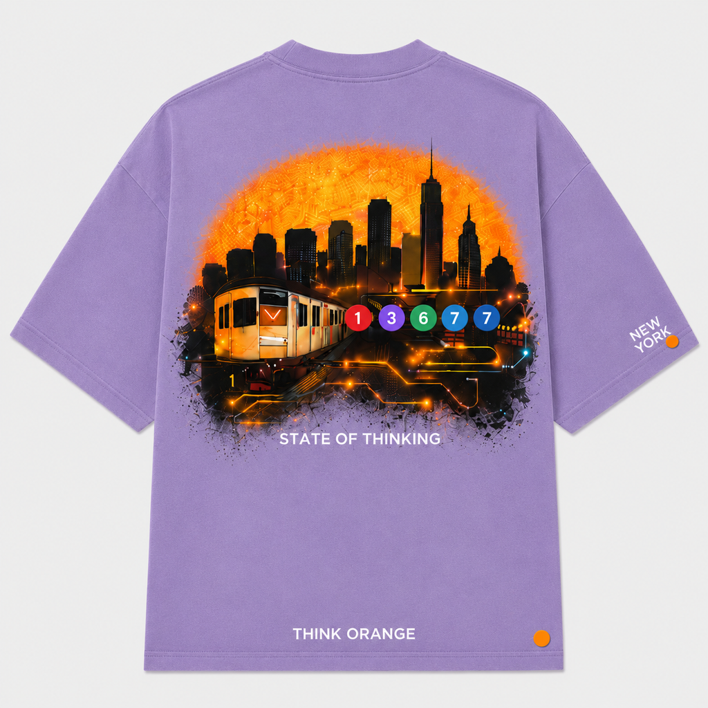 Signature Tee New York State of Thinking - Purple Lavender
