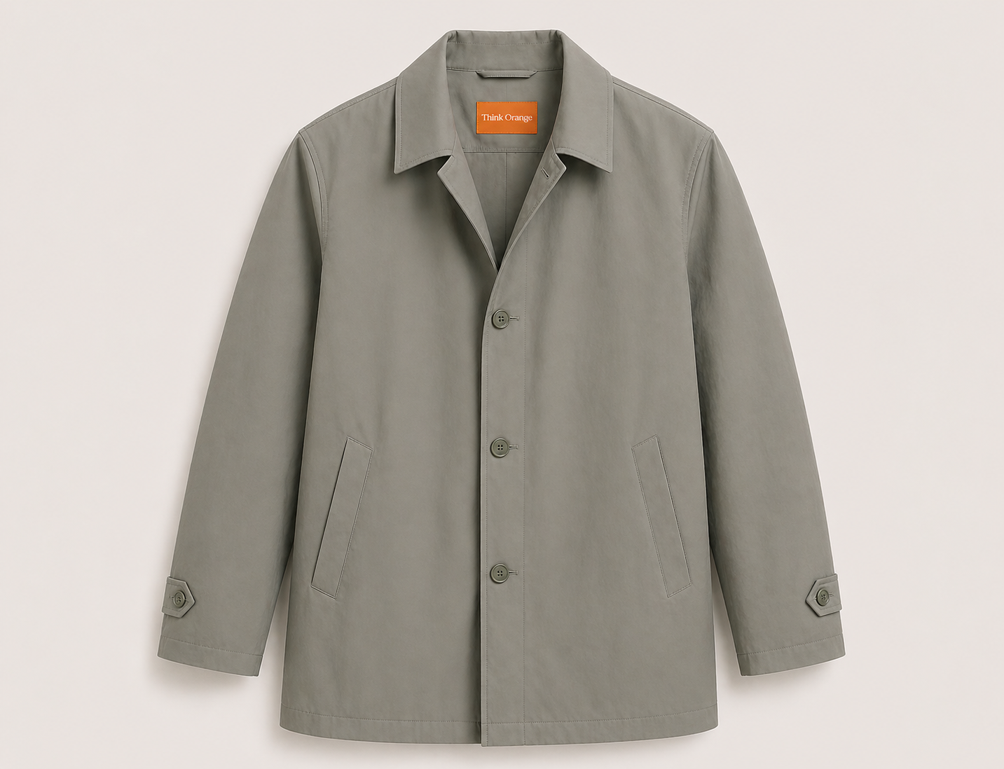 Lightweight Technical Long Coat – Light Khaki