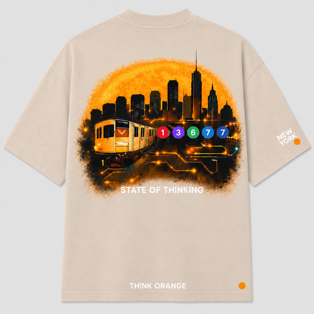 Signature Tee New York State of Thinking - Light Beige