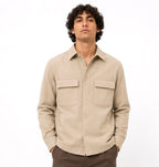 Structured Utility Shirt Jacket – Beige