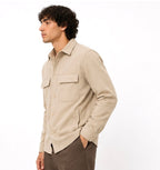 Structured Utility Shirt Jacket – Beige