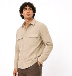 Structured Utility Shirt Jacket – Beige