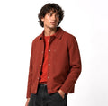 Textured Button Jacket – Rust