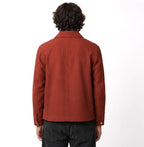 Textured Button Jacket – Rust