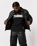 Signature Leather Zip Jacket  New York State of Thinking