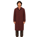 Deep Burgundy Relaxed-Fit Long Coat