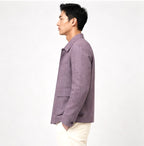 Tailored Utility Jacket – Plum