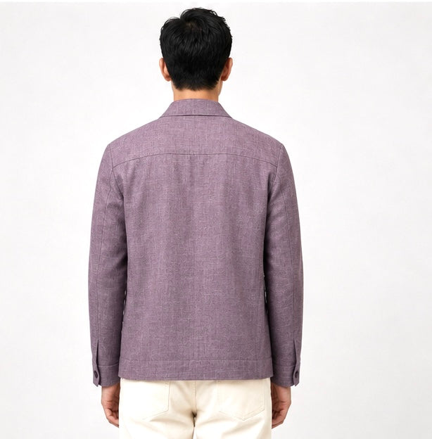 Tailored Utility Jacket – Plum
