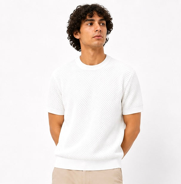 Textured Knit T-Shirt
