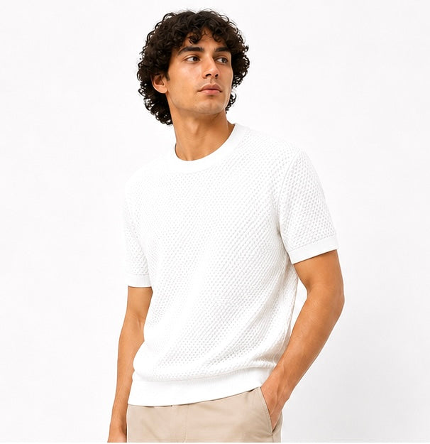 Textured Knit T-Shirt