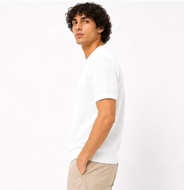 Textured Knit T-Shirt