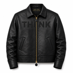 Signature Leather Zip Jacket  New York State of Thinking