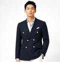 Double-Breasted Tailored Blazer – Navy