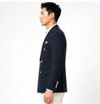 Double-Breasted Tailored Blazer – Navy