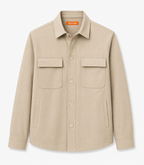 Structured Utility Shirt Jacket – Beige