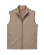 Minimal Zip Vest – Taupe