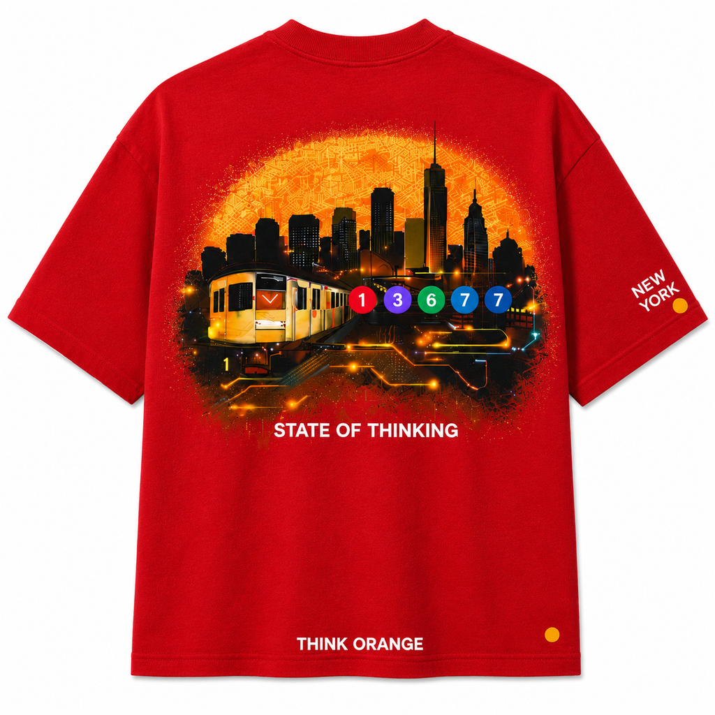Signature Tee New York State of Thinking - Red