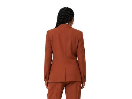 Terracotta Double-Breasted Tailored Blazer