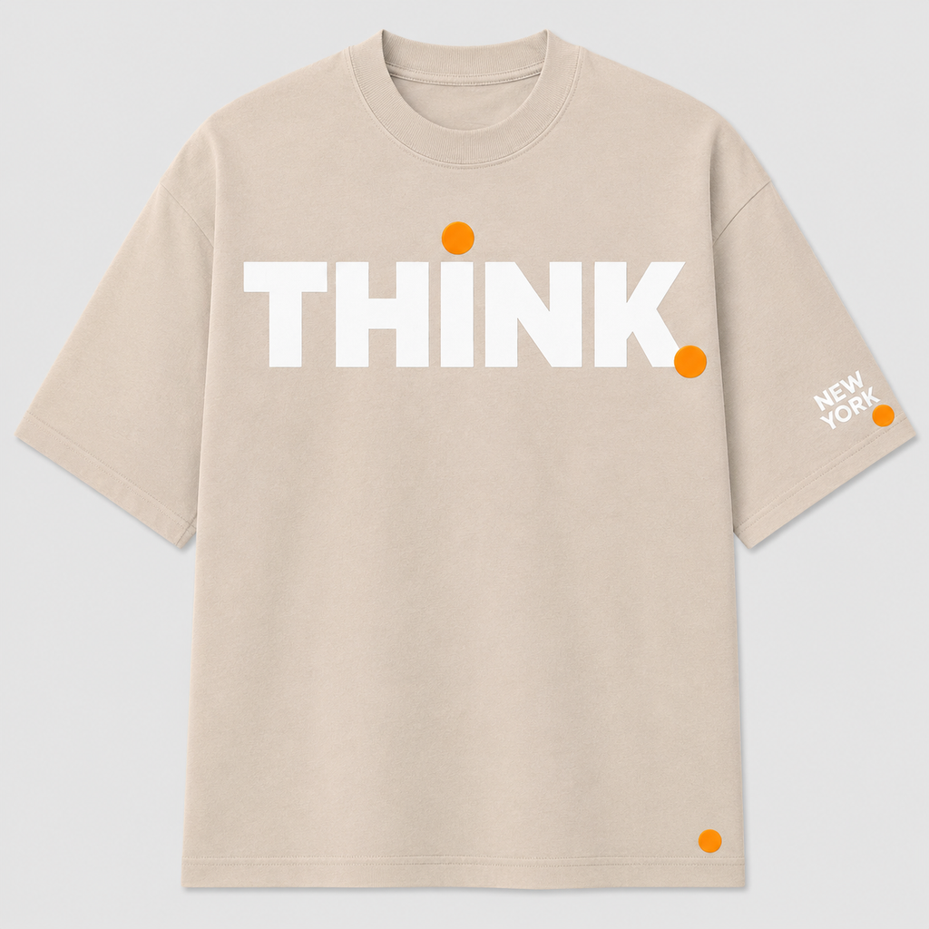 Signature Tee New York State of Thinking - Light Beige