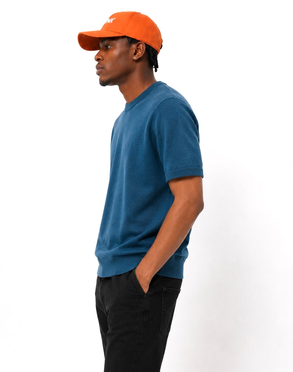 Fine Gauge Knit T-Shirt – Teal